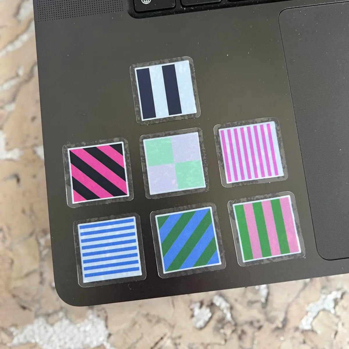 Bright preppy mini tile sticker set