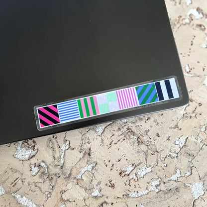 Bright preppy tile row sticker