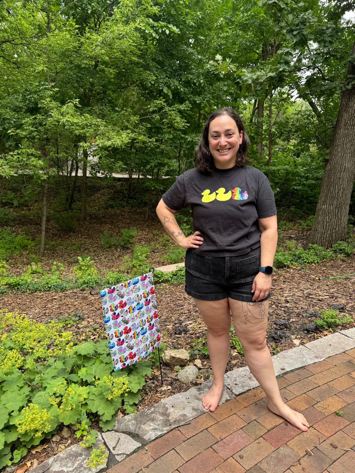 Rainbow Duck Boxy Tee