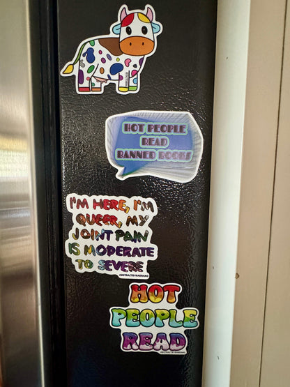 Hot People Read Banned Books Fridge Magnet