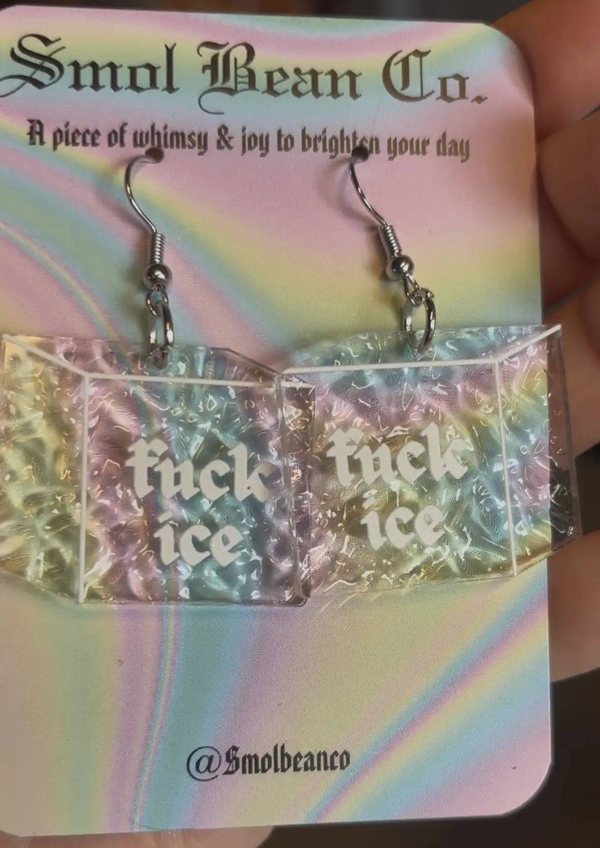 Fuck Ice Ice Cube Earrings