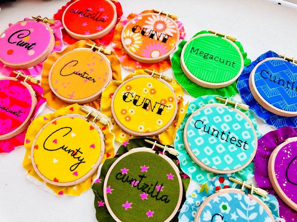 All the cunts // Embroidery PDF Pattern Download 3 inch