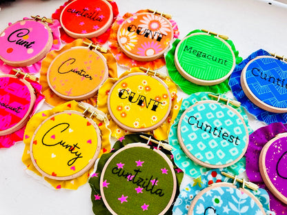 All the cunts // Embroidery PDF Pattern Download 3 inch