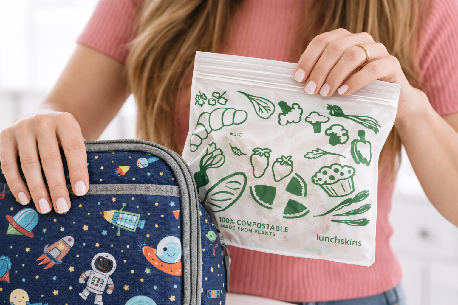 Ziptop Compostable Freezer-Safe Sandwich Storage Bags - Lunchskins