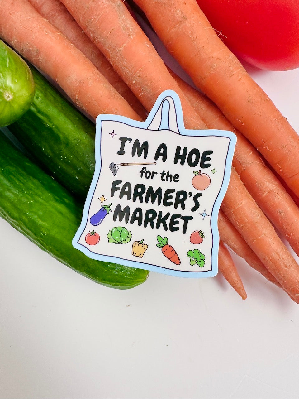 Sticker with text &