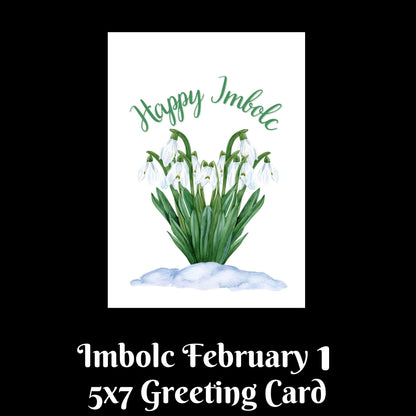 A greeting card design shown on a black background with text below reading &