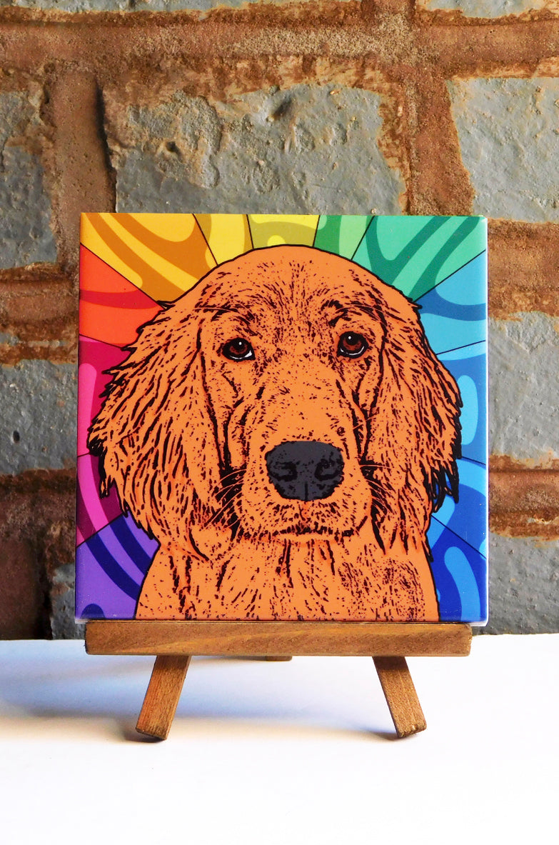 Irish Setter Ceramic Art Tile