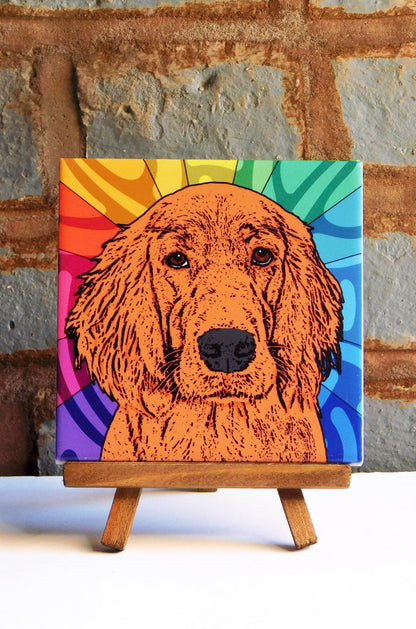 Irish Setter Ceramic Art Tile