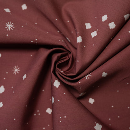 Cloudy Deco Rose Organic Poplin