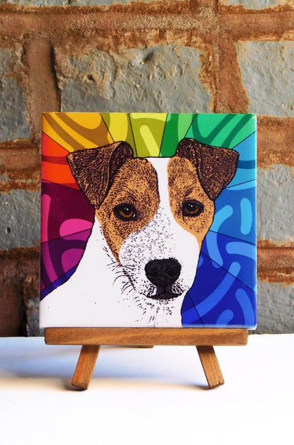 Jack Russell Ceramic Art Tile