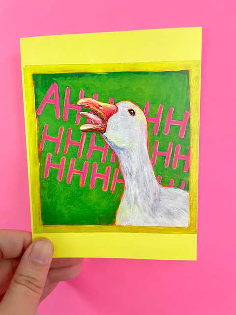 Screaming Goose A2 Greeting Card