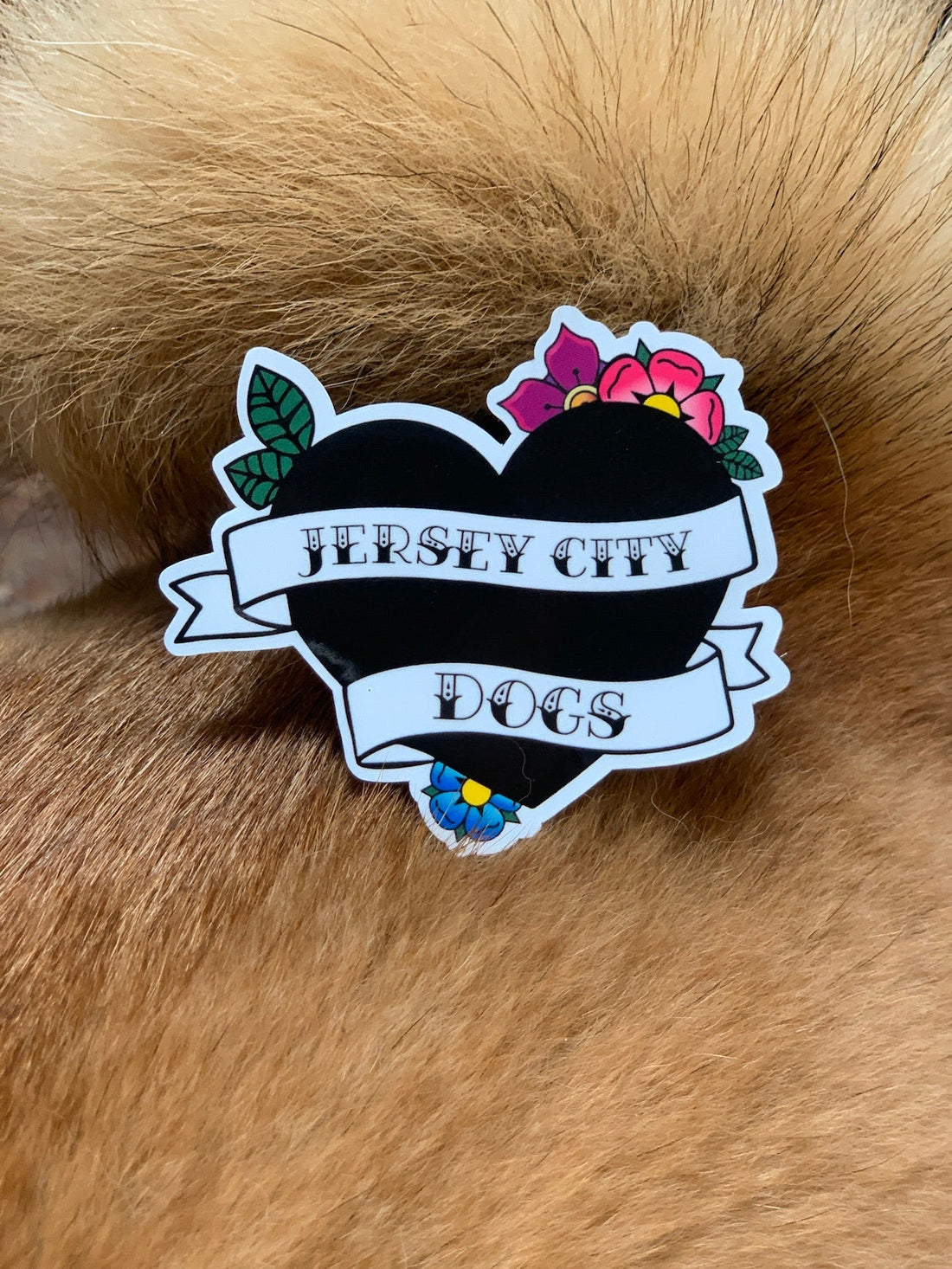 Jersey City Dogs Traditional Tattoo Sticker