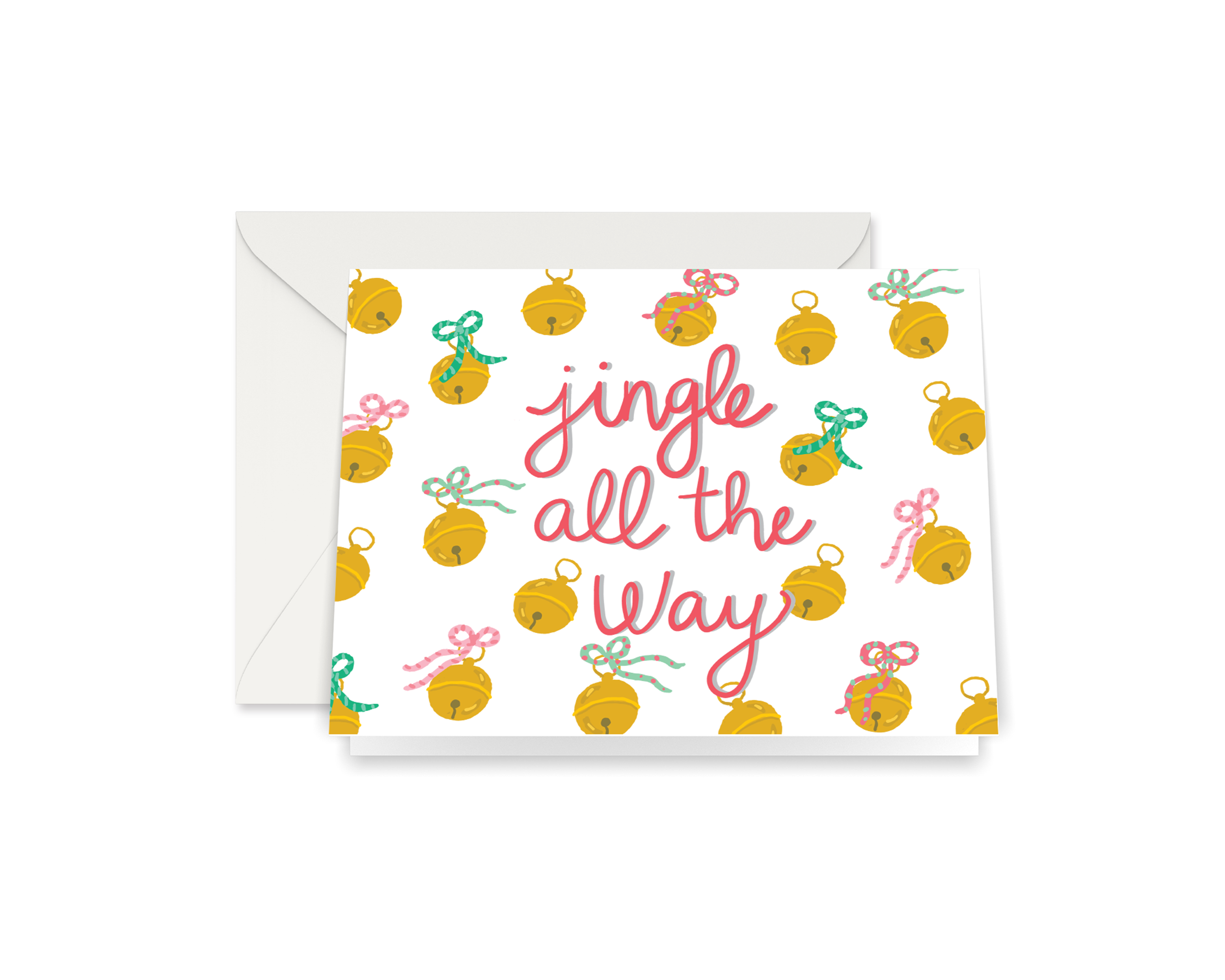 Jingle All the Way Christmas Holiday Greeting Card