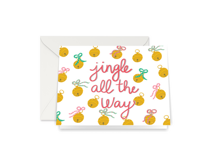 Jingle All the Way Christmas Holiday Greeting Card