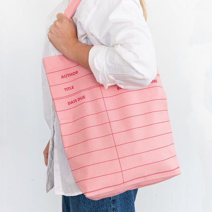 Book Club Library Card Tote Bag, Jollity &amp; Co