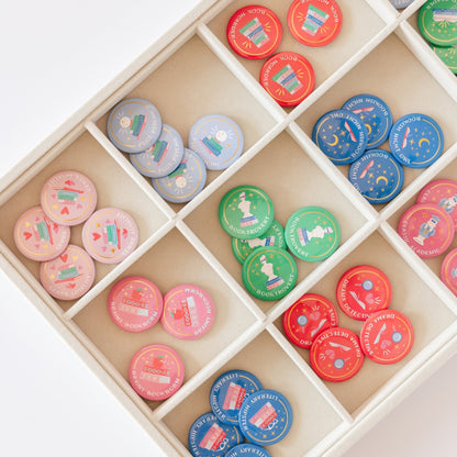 Book Club Merit Badges, Jollity &amp; Co