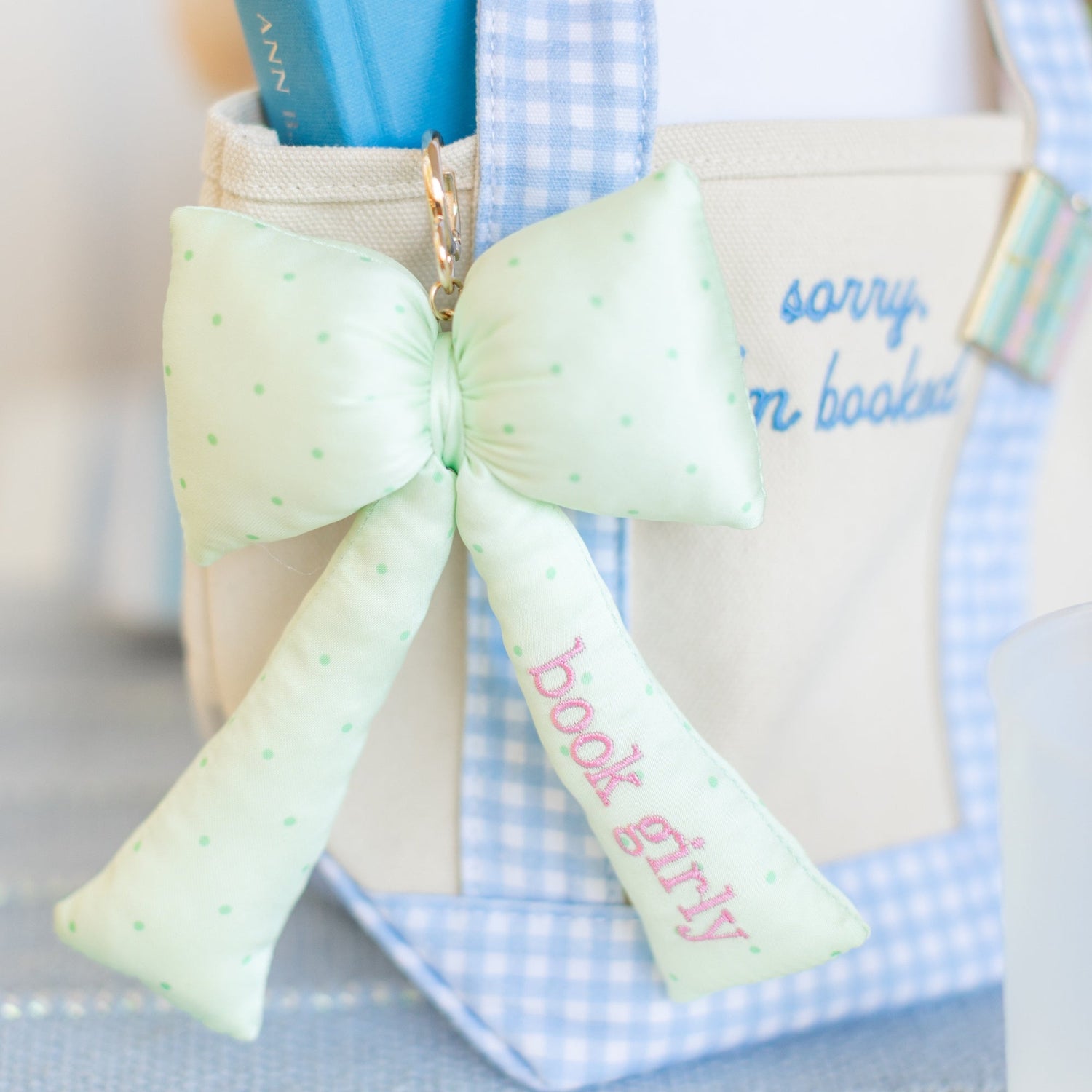 Book Girly Bow Bag Charm, Jollity &amp; Co