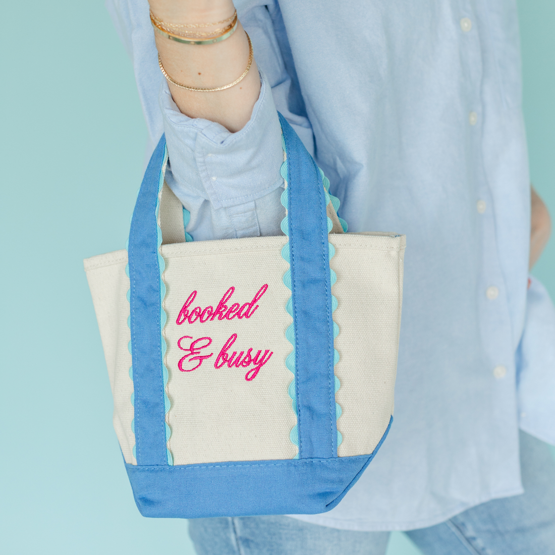 Booked &amp; Busy Mini Boat Tote, Jollity &amp; Co