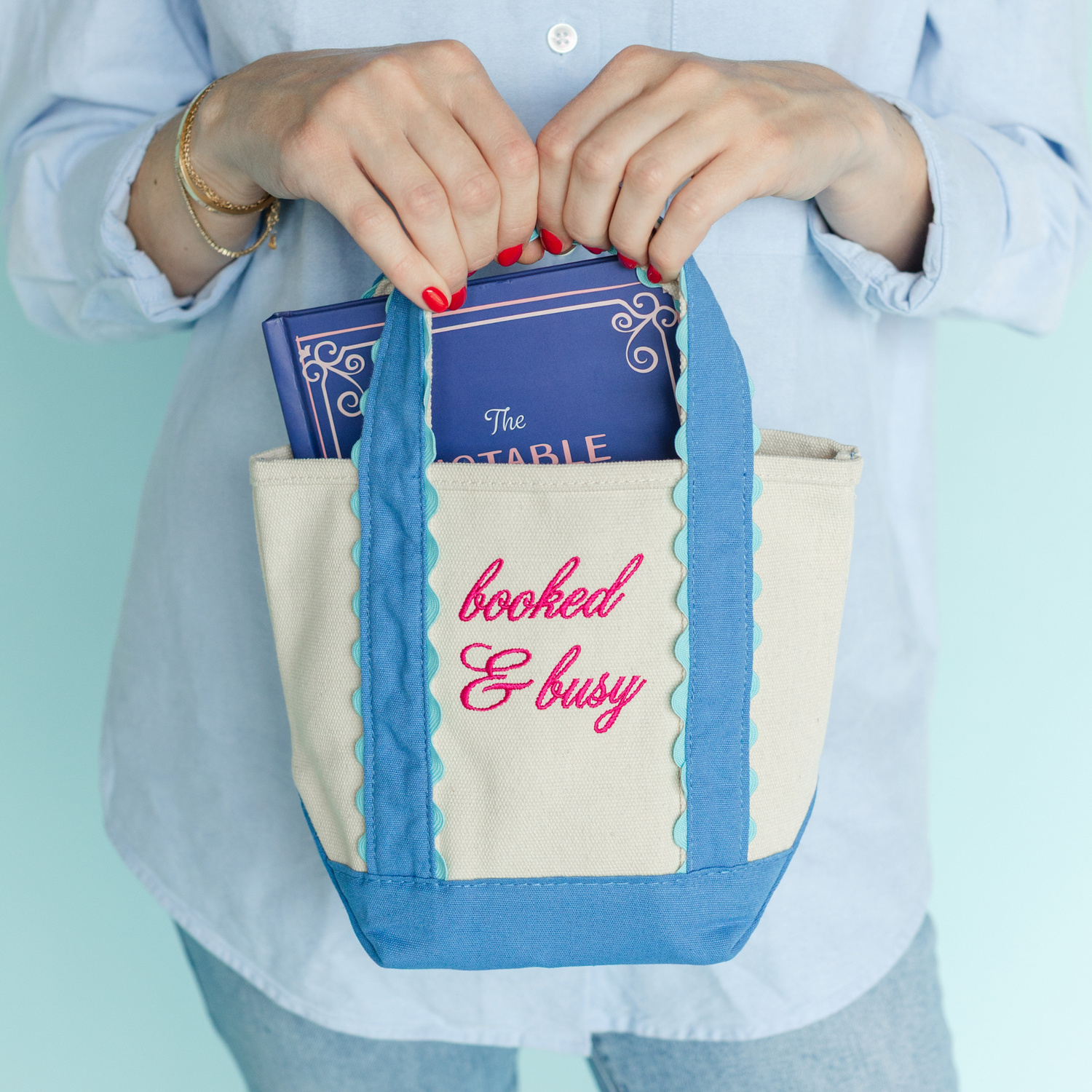Booked &amp; Busy Mini Boat Tote, Jollity &amp; Co