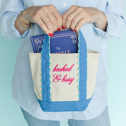 Booked &amp; Busy Mini Boat Tote, Jollity &amp; Co