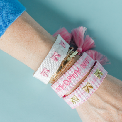 Bow Embroidered Bracelets, Jollity &amp; Co