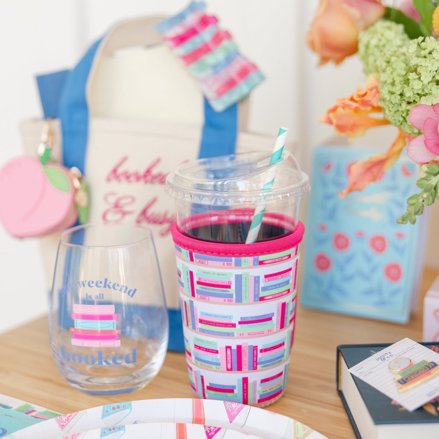 My Weekend Is All Booked Wine Glass, Jollity &amp; Co