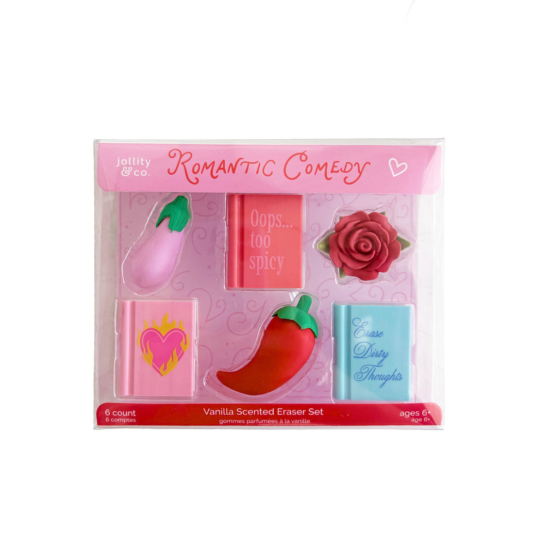 RomCom Eraser Set, Jollity &amp; Co