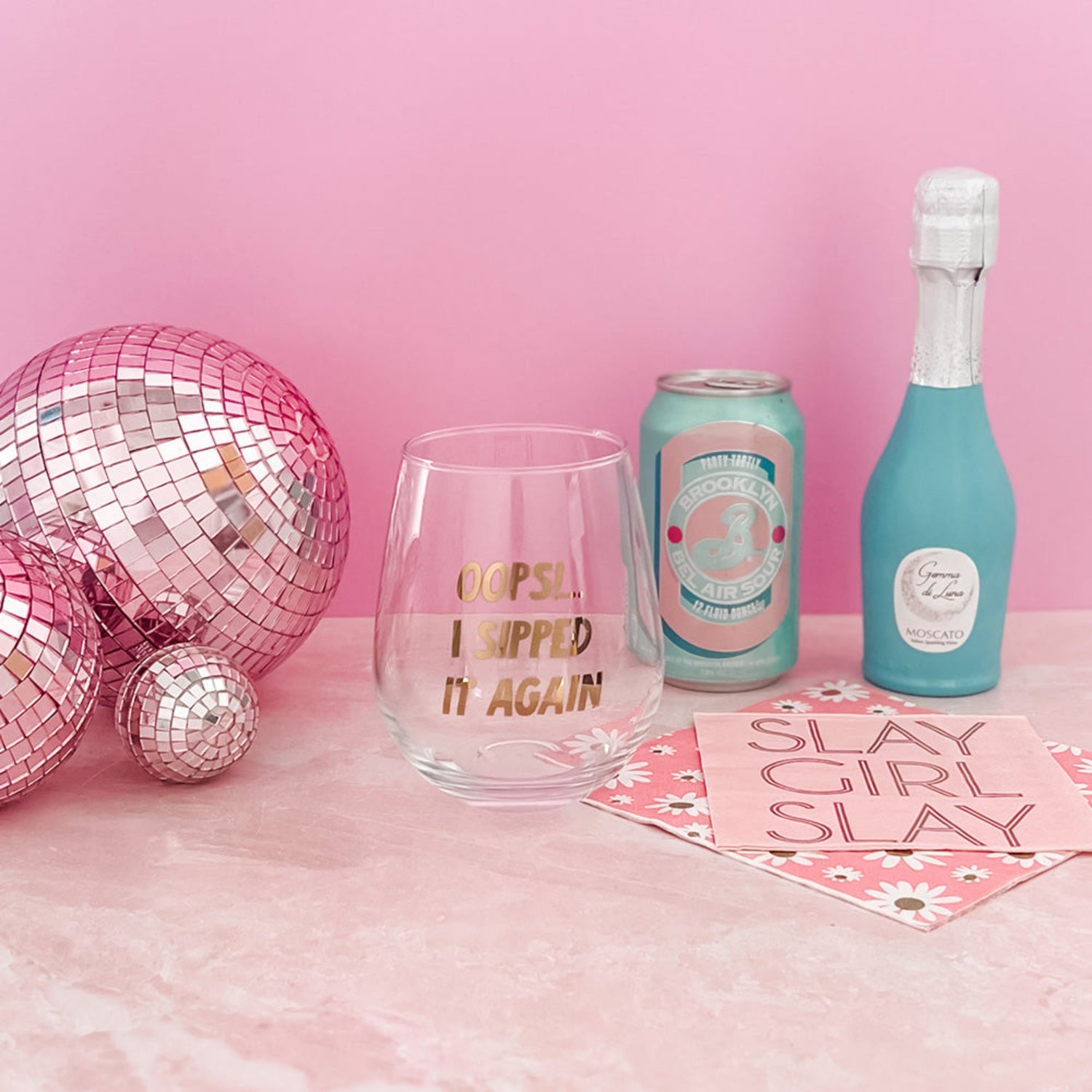 "Oops!...I Sipped It Again" Witty Wine Glass