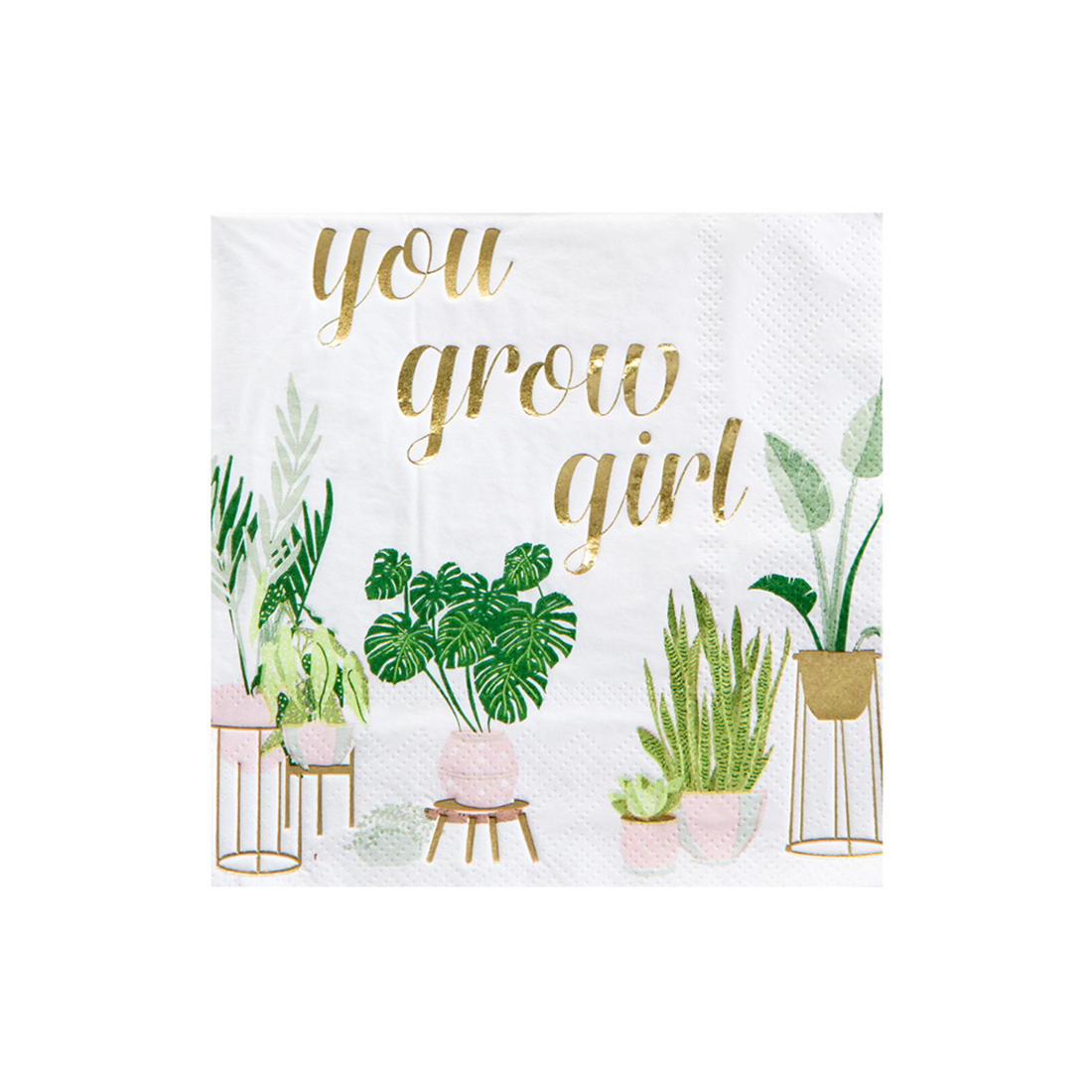 "You Grow Girl" Witty Cocktail Napkins, Jollity &amp; Co