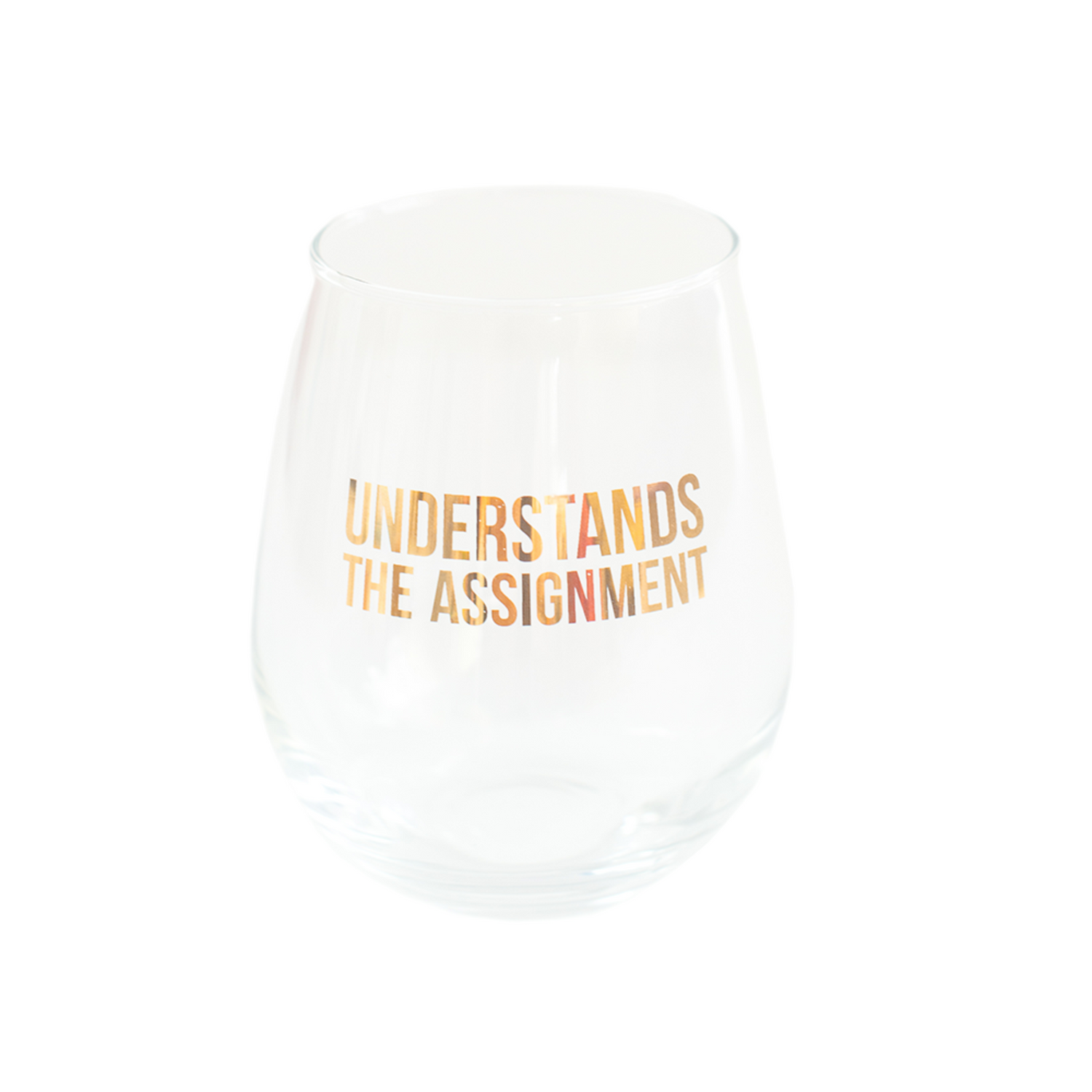 Witty "Understands the Assignment" Wine Glass, Jollity &amp; Co.