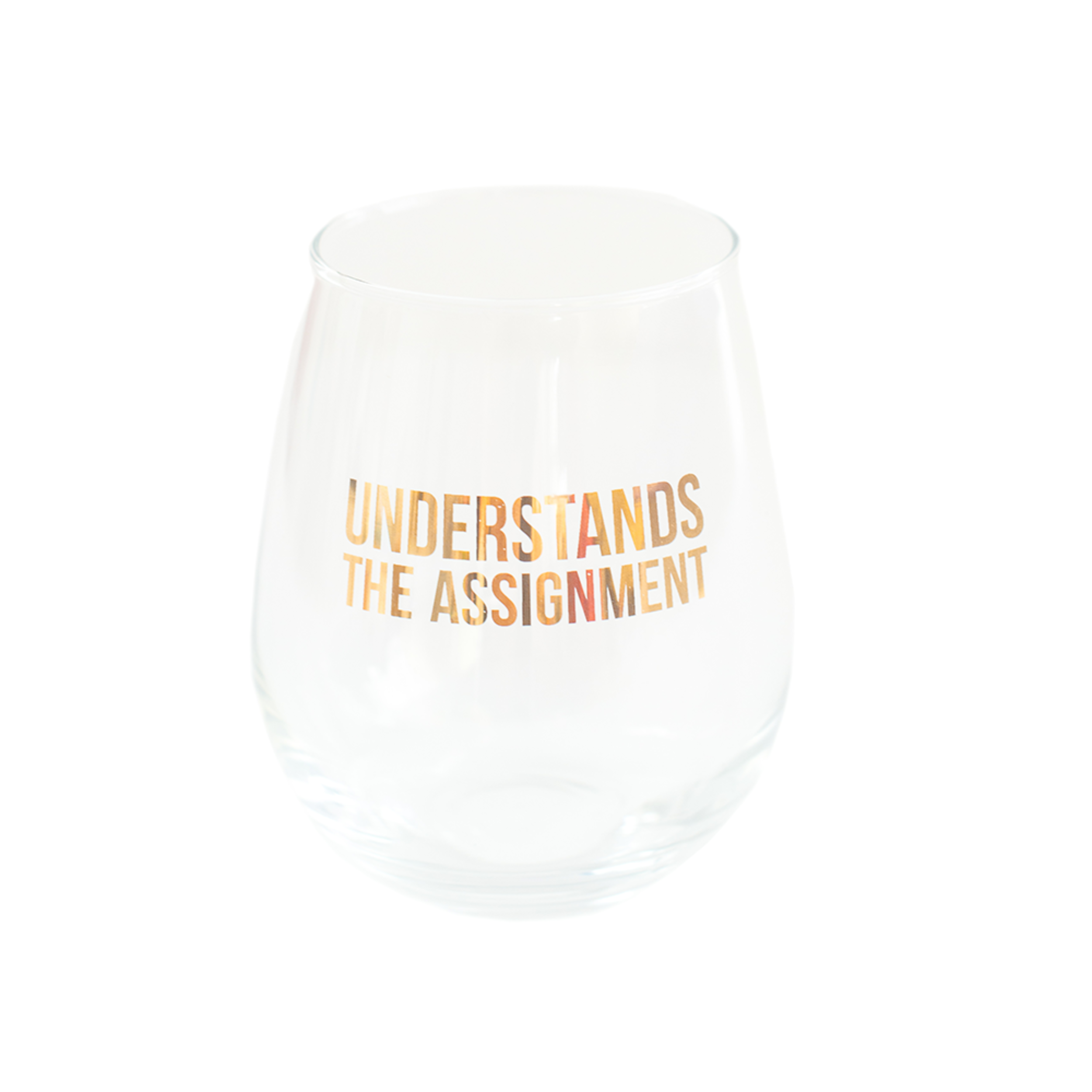 Witty "Understands the Assignment" Wine Glass, Jollity &amp; Co.