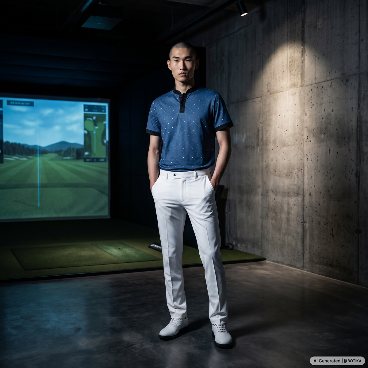 Iron Anchor Blade Collar Golf Polo