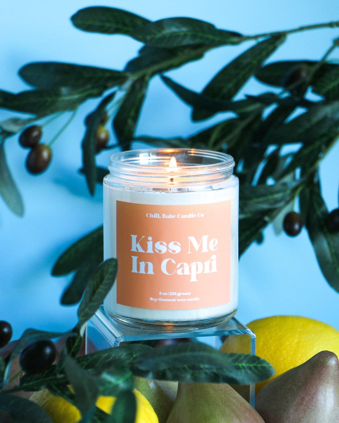 Kiss Me In Capri Candle | Olive Leaf + Fig + Citron 