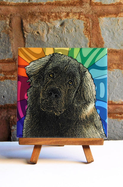 Leonberger Ceramic Art Tile