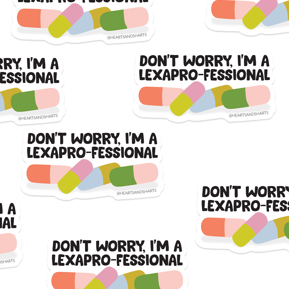 LEXAPRO-FESSIONAL 3X3 ILLUSTRATED VINYL STICKER