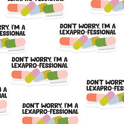 LEXAPRO-FESSIONAL 3X3 ILLUSTRATED VINYL STICKER
