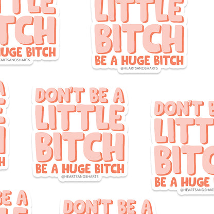 LITTLE BTCH 3X3 ILLUSTRATED VINYL STICKER