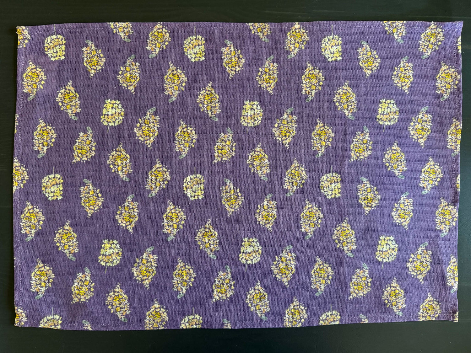 golden hydrangea blooms european linen placemats