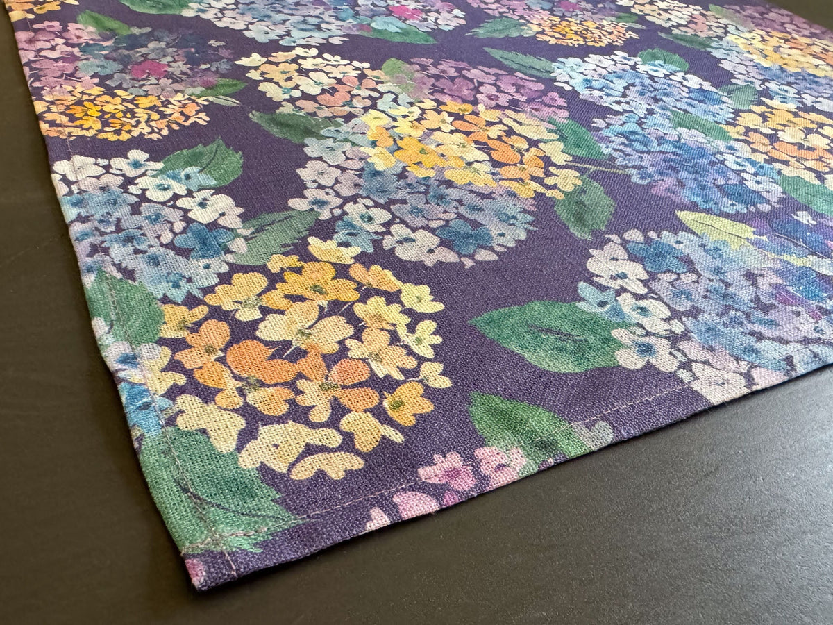 endless hydrangea european linen placemats