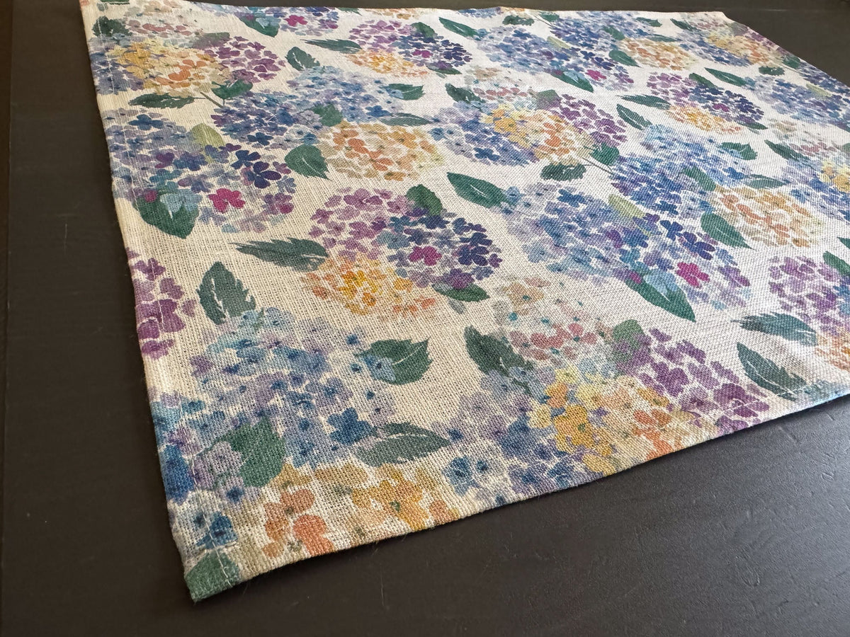 endless hydrangea european linen placemats