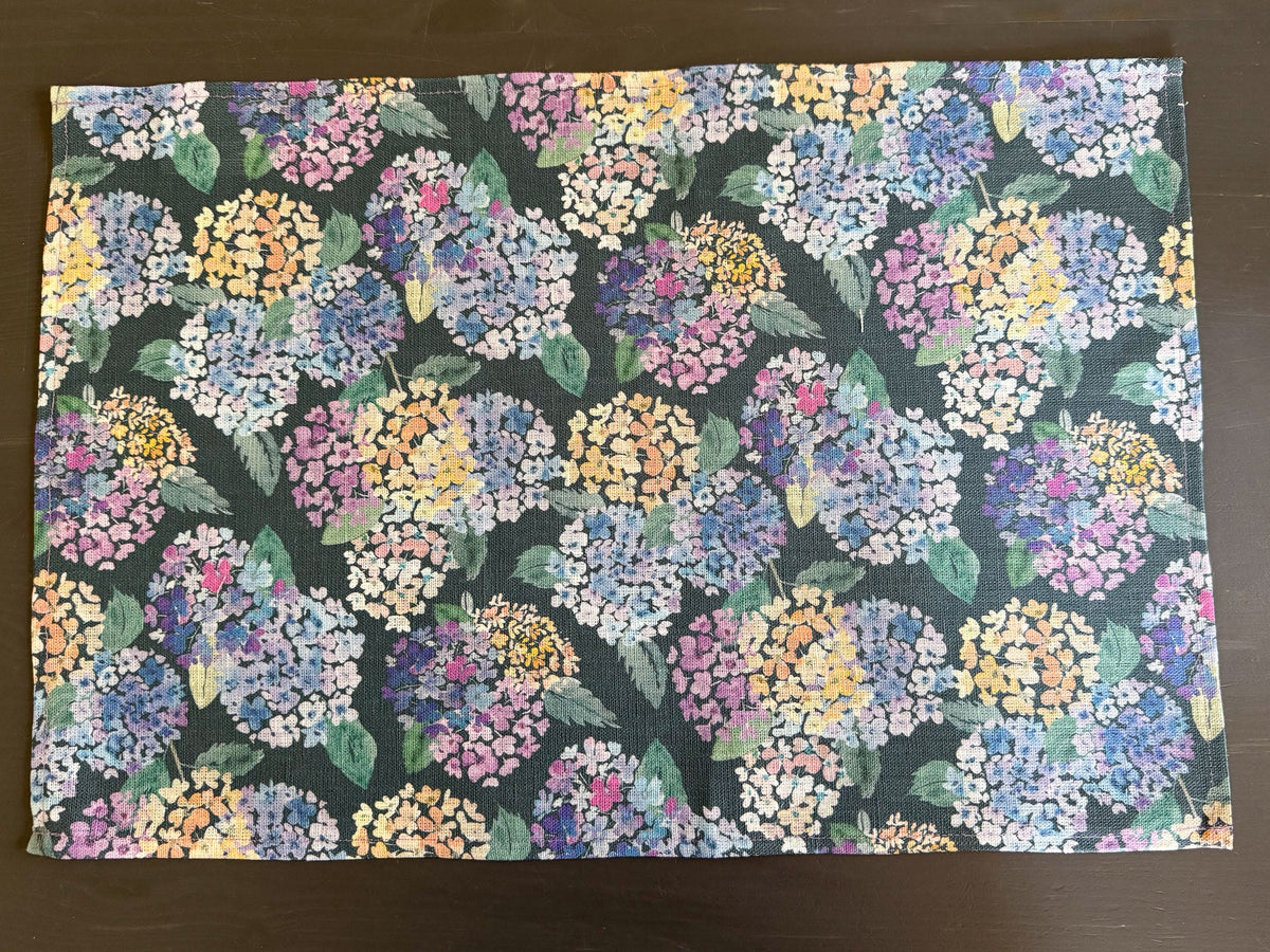 endless hydrangea european linen placemats