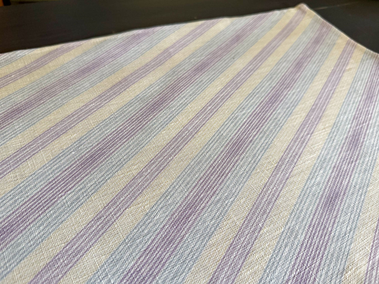 hydrangea stripes european linen placemats