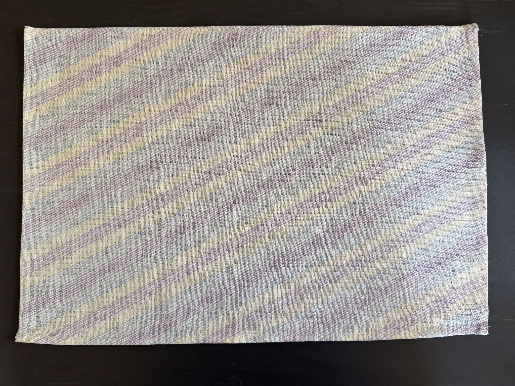 hydrangea stripes european linen placemats