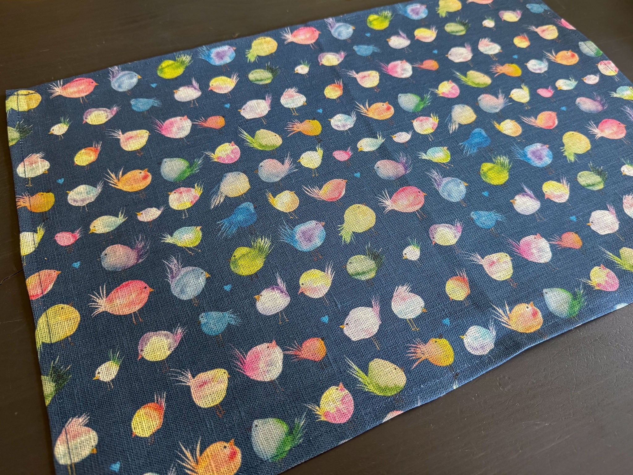 floofy birds european linen placemats