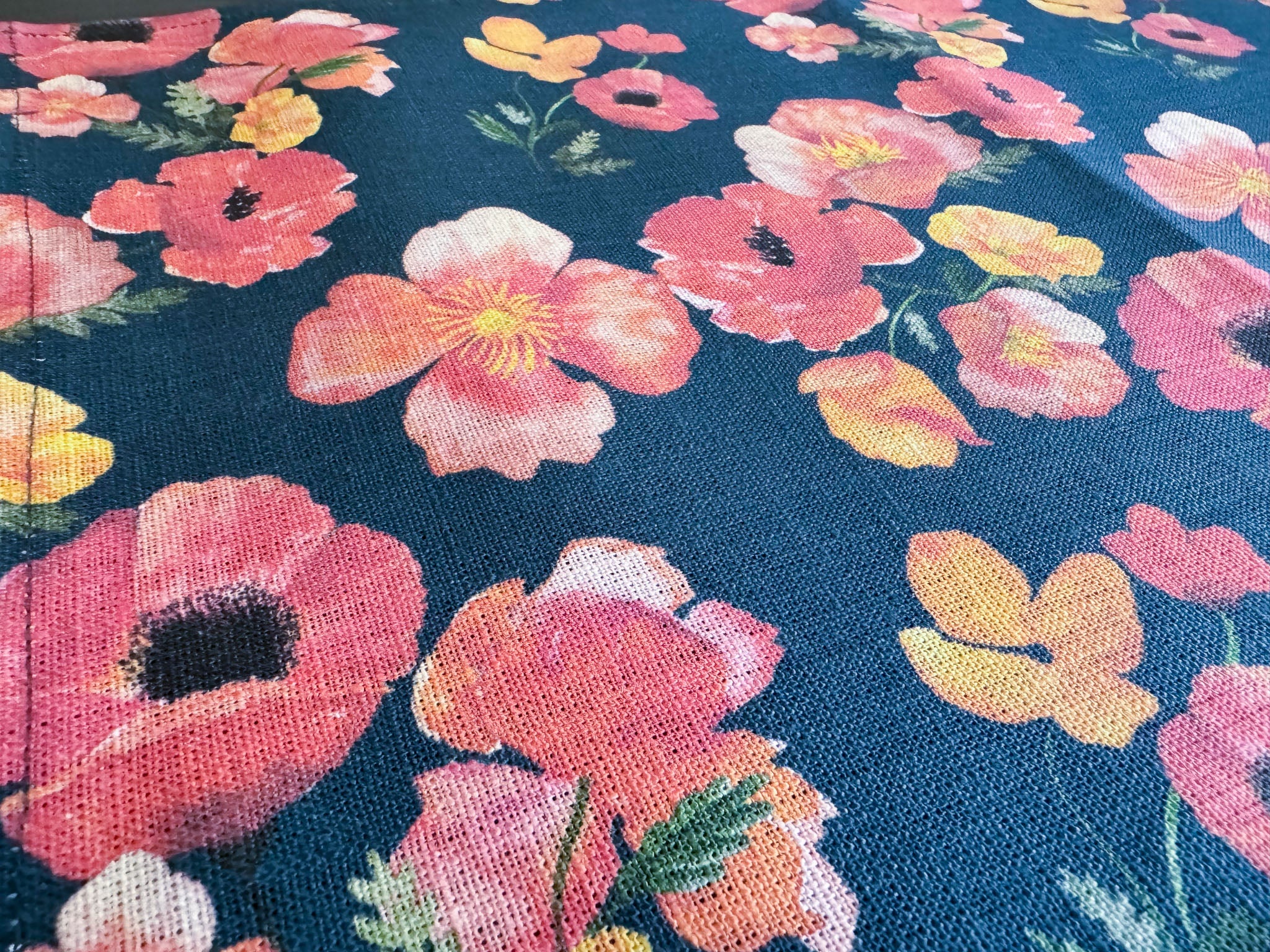 ember poppies european linen placemats