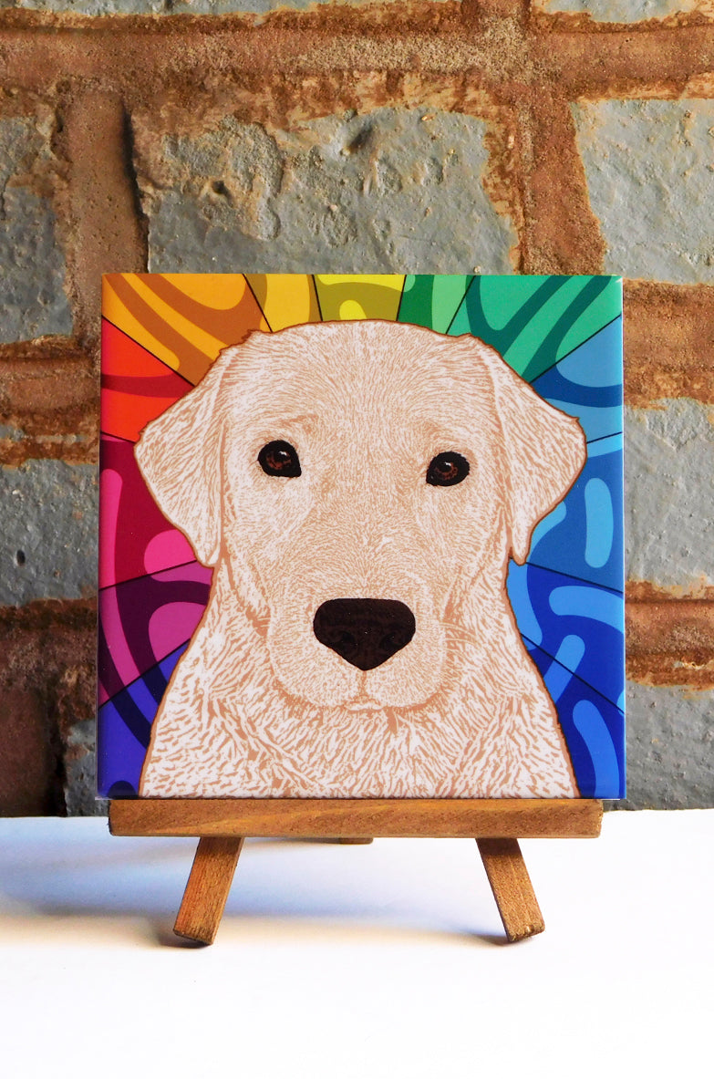 Lab Yellow Ceramic Art Tile