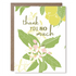 Greeting card with lemon tree floral design and &