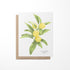 Greeting card of a lemon branch with a quote