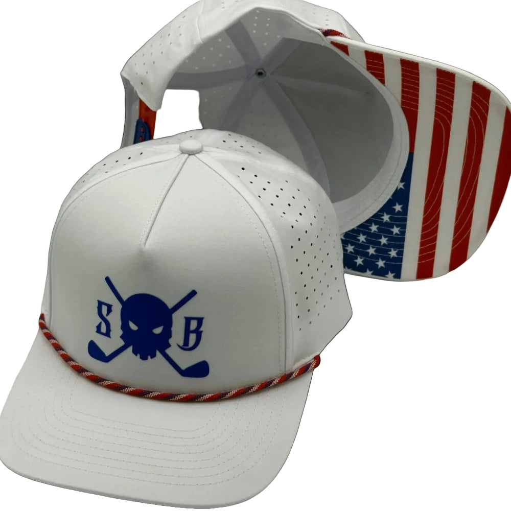 Liberty or Death Golf Rope Hat (Limited Edition) - White / Regular Head - Skull &amp; Bogeys Golf Co.