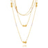 Gold spinel and bromelia flower wrap chain necklace ethically handmade, flat lay
